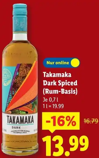 Lidl Takamaka Dark Spiced (Rum-Basis) Angebot