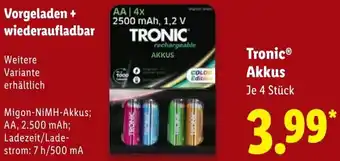 Lidl Tronic Akkus Angebot