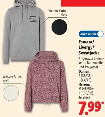 Lidl Esmara/ Livergy Sweatjacke Angebot