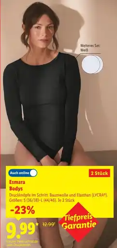 Lidl Esmara Bodys Angebot