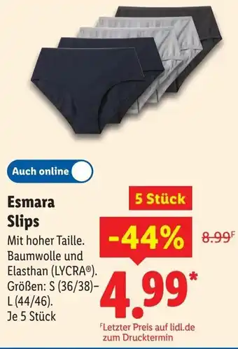 Lidl Esmara Slips Angebot