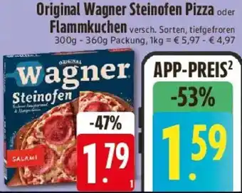 Edeka Original Wagner Steinofen Pizza oder Flammkuchen Angebot