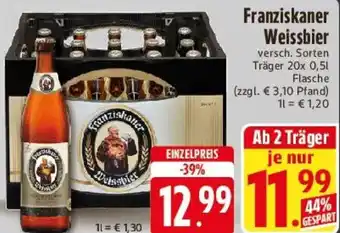 Edeka Franziskaner Weissbier Angebot