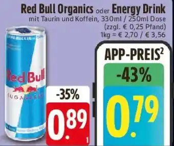 Edeka Red Bull Organics oder Energy Drink Angebot