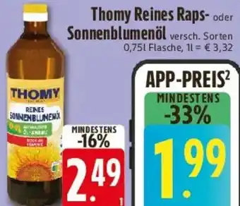 Thomy Reines Raps- oder Sonnenblumenöl
