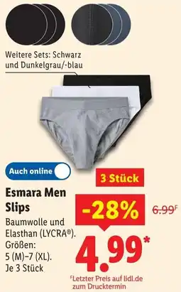Lidl Esmara Men Slips Angebot