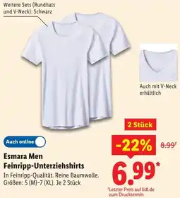 Lidl Esmara Men Feinripp-Unterziehshirts Angebot