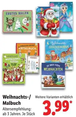 Lidl Weihnachts-/ Malbuch Angebot