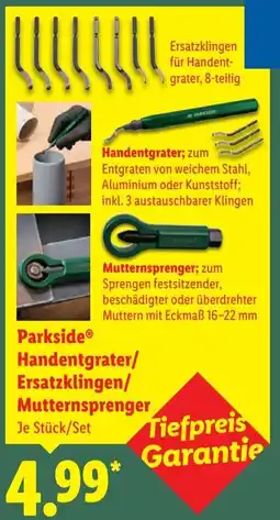 Lidl Parkside Handentgrater/ Ersatzklingen/ Mutternsprenger Angebot