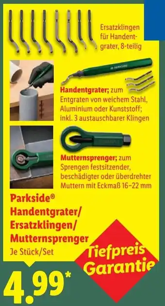 Lidl Parkside Handentgrater/ Ersatzklingen/ Mutternsprenger Angebot