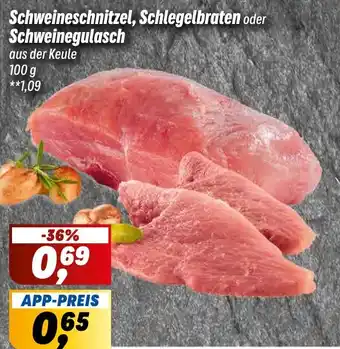 Simmel Schweineschnitzel, Schlegelbraten oder Schweinegulasch Angebot