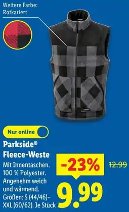 Lidl Parkside Fleece-Weste Angebot