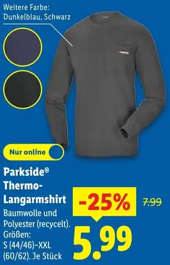 Lidl Parkside Thermo Langarmshirt Angebot
