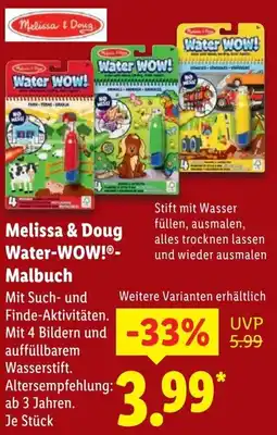 Lidl Melissa & Doug Water-WOW! Malbuch Angebot
