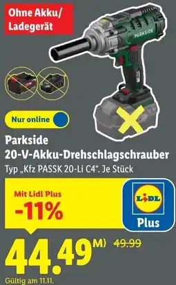 Lidl Parkside 20-V-Akku-Drehschlagschrauber Angebot