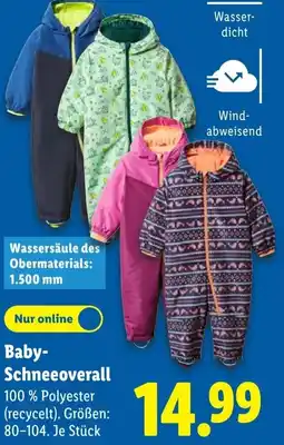Lidl Baby Schneeoverall Angebot