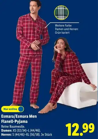 Lidl Esmara/Esmara Men Flanell-Pyjama Angebot