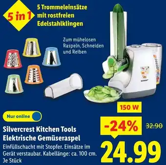 Lidl Silvercrest Kitchen Tools Elektrische Gemüseraspel Angebot