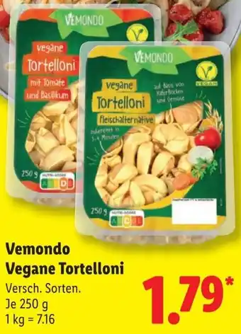 Lidl Vemondo Vegane Tortelloni Angebot