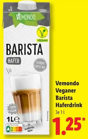 Lidl Vemondo Veganer Barista Haferdrink Angebot