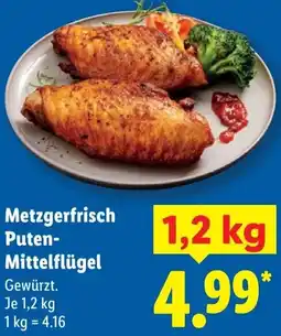 Lidl Metzgerfrisch Puten Mittelflügel Angebot