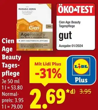 Lidl Cien Age Beauty Tagespflege Angebot