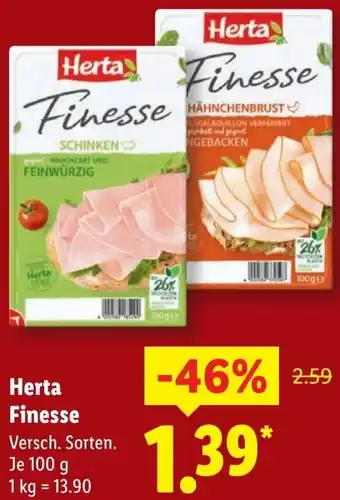 Lidl Herta Finesse Angebot