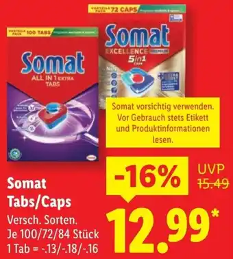 Lidl Somat Tabs/Caps Angebot
