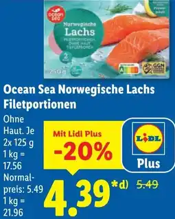 Lidl Ocean Sea Norwegische Lachs Filetportionen Angebot