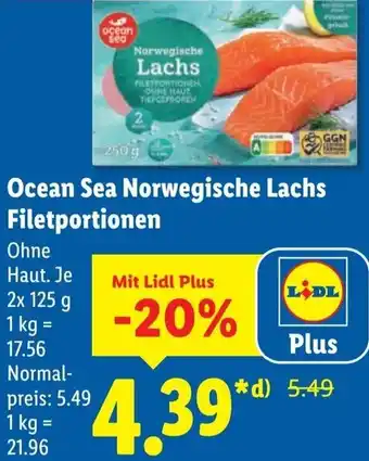 Lidl Ocean Sea Norwegische Lachs Filetportionen Angebot