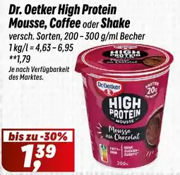 Simmel Dr. Oetker High Protein Mousse, Coffee oder Shake Angebot