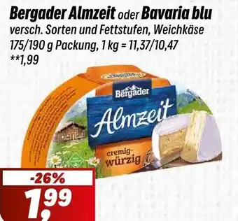 Simmel Bergader Almzeit oder Bavaria blu Angebot