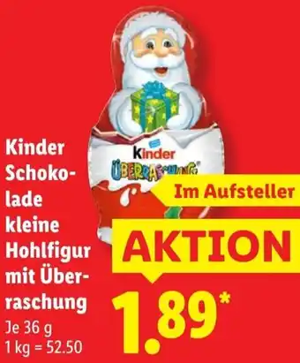 Lidl Kinder Schokolade kleine Hohlfigur mit Überraschung Angebot