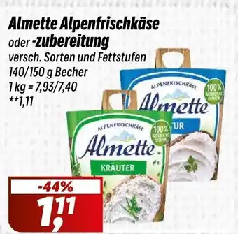 Simmel Almette Alpenfrischkäse oder -zubereitung Angebot