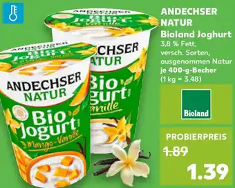 Kaufland ANDECHSER NATUR Bioland Joghurt Angebot