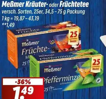 Simmel Meßmer Kräuter- oder Früchtetee Angebot