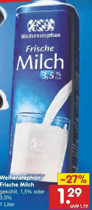 Netto Marken-Discount Weihenstephan frische milch Angebot