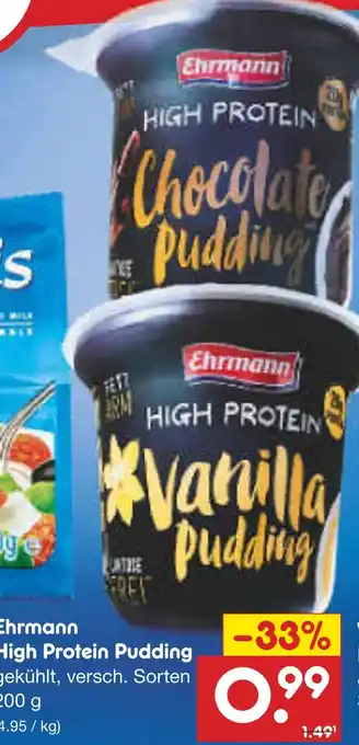 Netto Marken-Discount Ehrmann chocolate high protein pudding Angebot