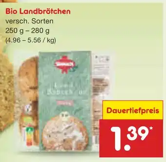 Netto Marken-Discount Bio landbrötchen Angebot