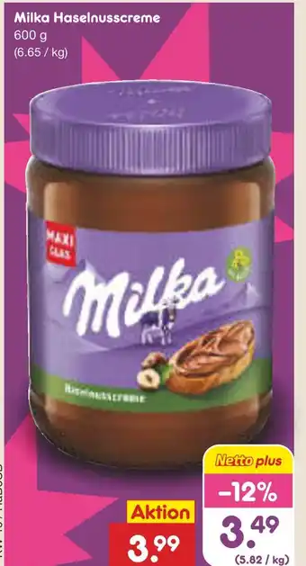 Netto Marken-Discount Milka haselnusscreme Angebot