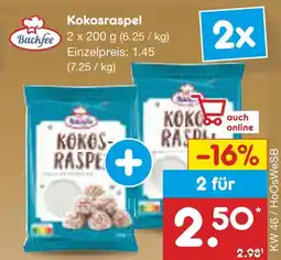 Netto Marken-Discount Backfee kokosraspel Angebot