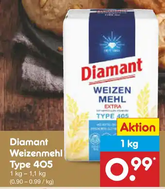 Netto Marken-Discount Diamant weizenmehl type 405 Angebot