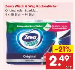 Netto Marken-Discount Zewa wisch & weg küchentücher original Angebot