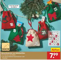 Netto Marken-Discount Dekor adventskalender zum selbstbefüllen Angebot