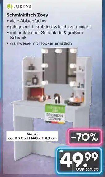 Netto Marken-Discount Juskys schminktisch zoey Angebot