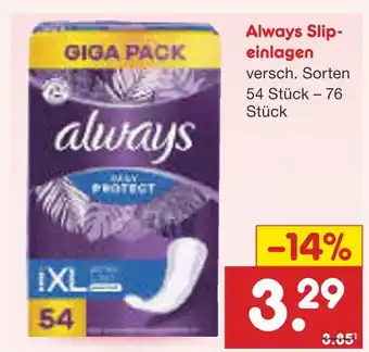 Netto Marken-Discount Always slip-einlagen Angebot