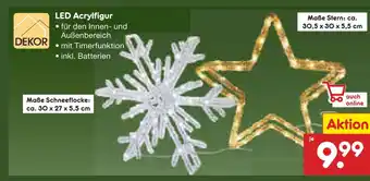 Netto Marken-Discount Dekor led acrylfigur schneeflocke Angebot