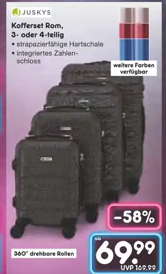 Netto Marken-Discount Juskys kofferset rom 3- oder 4-teilig Angebot