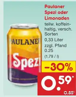 Netto Marken-Discount Paulaner spezi Angebot
