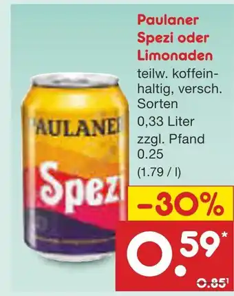 Netto Marken-Discount Paulaner spezi Angebot